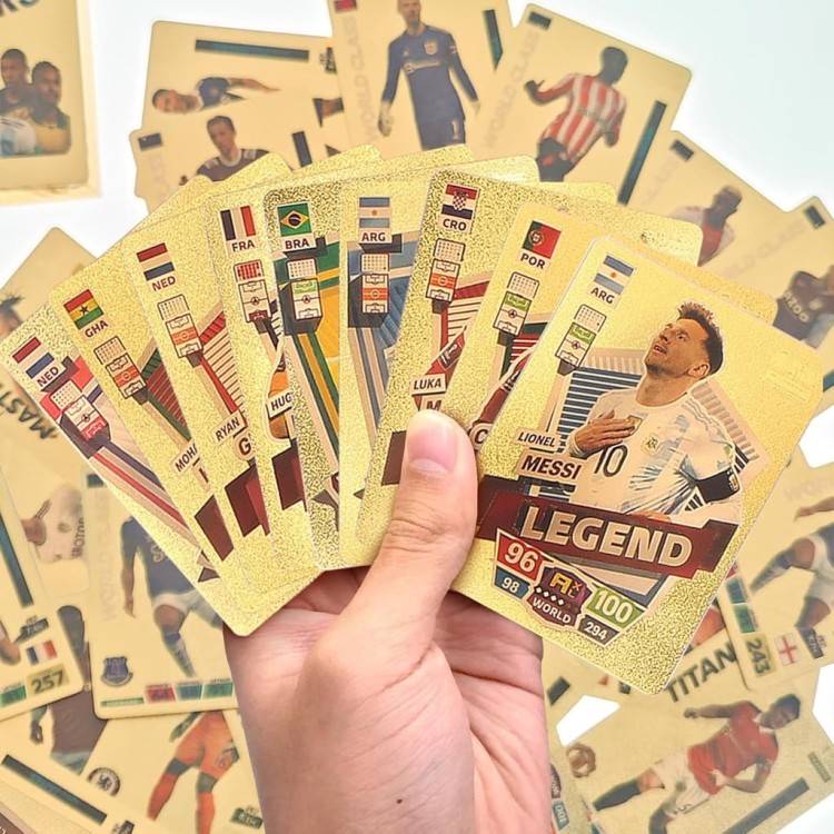 KARTY PIŁKARSKIE 4w1 MEGA ZESTAW ZŁOTE CZARNE SREBRNE TĘCZOWE 220 sztuk