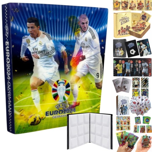 ALBUM 3D NA KARTY PIŁKARSKIE NA 432 KARTY WZORY + 55 SZTUK KART PIŁKARSKICH