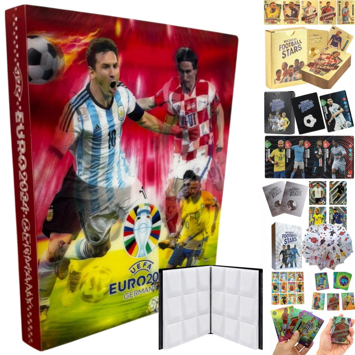 ALBUM 3D NA KARTY PIŁKARSKIE NA 432 KARTY WZORY + 55 SZTUK KART PIŁKARSKICH